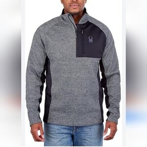 Spyder Men's Half Zip Sweater Gait Knit Pullover Jacket